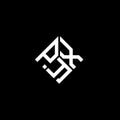 PYX letter logo design on black background. PYX creative initials letter logo concept. PYX letter design Royalty Free Stock Photo