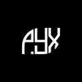 PYX letter logo design on black background.PYX creative initials letter logo concept.PYX vector letter design Royalty Free Stock Photo