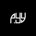 PYY letter logo design on black background.PYY creative initials letter logo concept.PYY vector letter design Royalty Free Stock Photo
