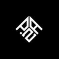 PZA letter logo design on black background. PZA creative initials letter logo concept. PZA letter design Royalty Free Stock Photo