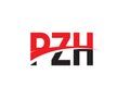 PZH Letter Initial Logo Design Vector Illustration