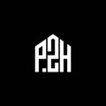 PZH letter logo design on BLACK background. PZH creative initials letter logo concept. PZH letter design.PZH letter logo design on