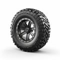 Adventure-themed Off Road Truck Tire Design On White Background