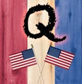Q Anon deep state conspiracy concept Royalty Free Stock Photo