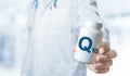 Q10, Coenzyme, COQ10 supplements for human health. Doctor recommends taking COQ10. doctor talks about Benefits of Q10. Essential Royalty Free Stock Photo