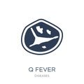 Q fever icon. Trendy flat vector Q fever icon on white background from Diseases collection