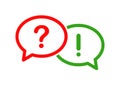 Question and answer bubble icon Royalty Free Stock Photo