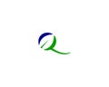 Q letter leaf logo