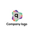 Q letter video company vector logo design