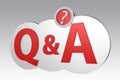 Q&A mark with clipping path