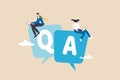 Q and A, question and answers, FAQ frequently asked question, information or solution to solve problem, resolution or advice