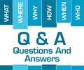 Q And A - Questions And Answers Blue Stripes Symbols