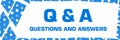 Q And A - Questions And Answers Blue White Chunks Left Border