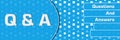 Q And A - Questions And Answers Blue Basic Shapes Text Horizontal