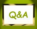 Q&a On Screen Shows Info Questions And Answers Royalty Free Stock Photo