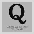 Q vector letter logo and motto from Qanon conspiracy theory