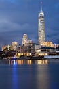 Q1 building in gold coast at night Royalty Free Stock Photo