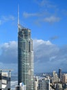 Modern tower buildings at coastal stretch of pacific ocean in Australia