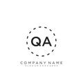 QA Initial handwriting logo design