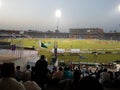 Qaddafi stadium Lahore at night Royalty Free Stock Photo