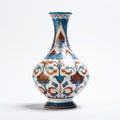 Persian Handmade Ceramic Vase With Sultan Mohammed Floral Designs