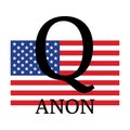 QAnon conspiracy theory. Vector Illustration EPS