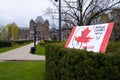 QAnon Sign at Ontario Legislative Building in Toronto, Ontario Royalty Free Stock Photo