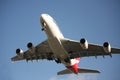 Qantas A380 prepares to land Royalty Free Stock Photo