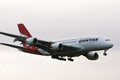 Qantas Airbus A380 airliner in flight. Royalty Free Stock Photo