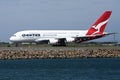 Qantas Airbus A380 on runway