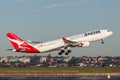 Qantas Airbus A330 aircraft taking off from Sydney Airport. Royalty Free Stock Photo