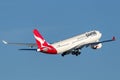 Qantas Airbus A330 aircraft taking off from Sydney Airport. Royalty Free Stock Photo