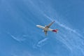 QANTAS Airbus flying in deep blue sky