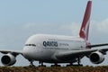 Qantas Airlines Airbus A380 after arriving in Sydney