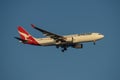 Qantas Airlines Airbus A330 on Final approach to Sydney Airport on Tuesday 23 May 2017 Royalty Free Stock Photo