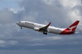 Qantas Airlines Boeing B737 departing Sydney Airport