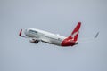 Qantas Airlines Boeing B737 departing Sydney Airport