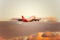 Qantas Boeing 747 jet in flight