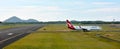 Qantas plane in Cairns Airport, Queensland Australia