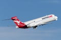 QantasLink Qantas Boeing 717 regional jet airliner taking off from Sydney Airport. Royalty Free Stock Photo