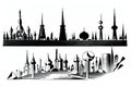 Qaraghandy, Qaraghandy, Kazakhstan. Black & White City Logo. Generative AI.