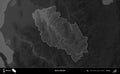 Qarku i Beratit highlighted, Albania. Grayscale Royalty Free Stock Photo