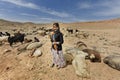 Qashqai nomadic shepherdess in Iran