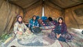 Qashqai nomadic women inside their tents, Iran