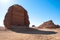 Qasr al Farid tomb Madain Saleh in Saudi Arabia Royalty Free Stock Photo