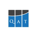 QAT letter logo design on WHITE background. QAT creative initials letter logo concept. QAT letter design.QAT letter logo design on