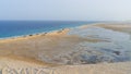 Qatar adventurous place khor al udeid ,sea line beach during sunset