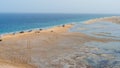 Qatar adventurous place khor al udeid ,sea line beach during sunset