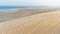 Qatar adventurous place khor al udeid ,sea line beach during sunset