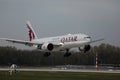 Qatar Airways Plane landing in Munich Airport